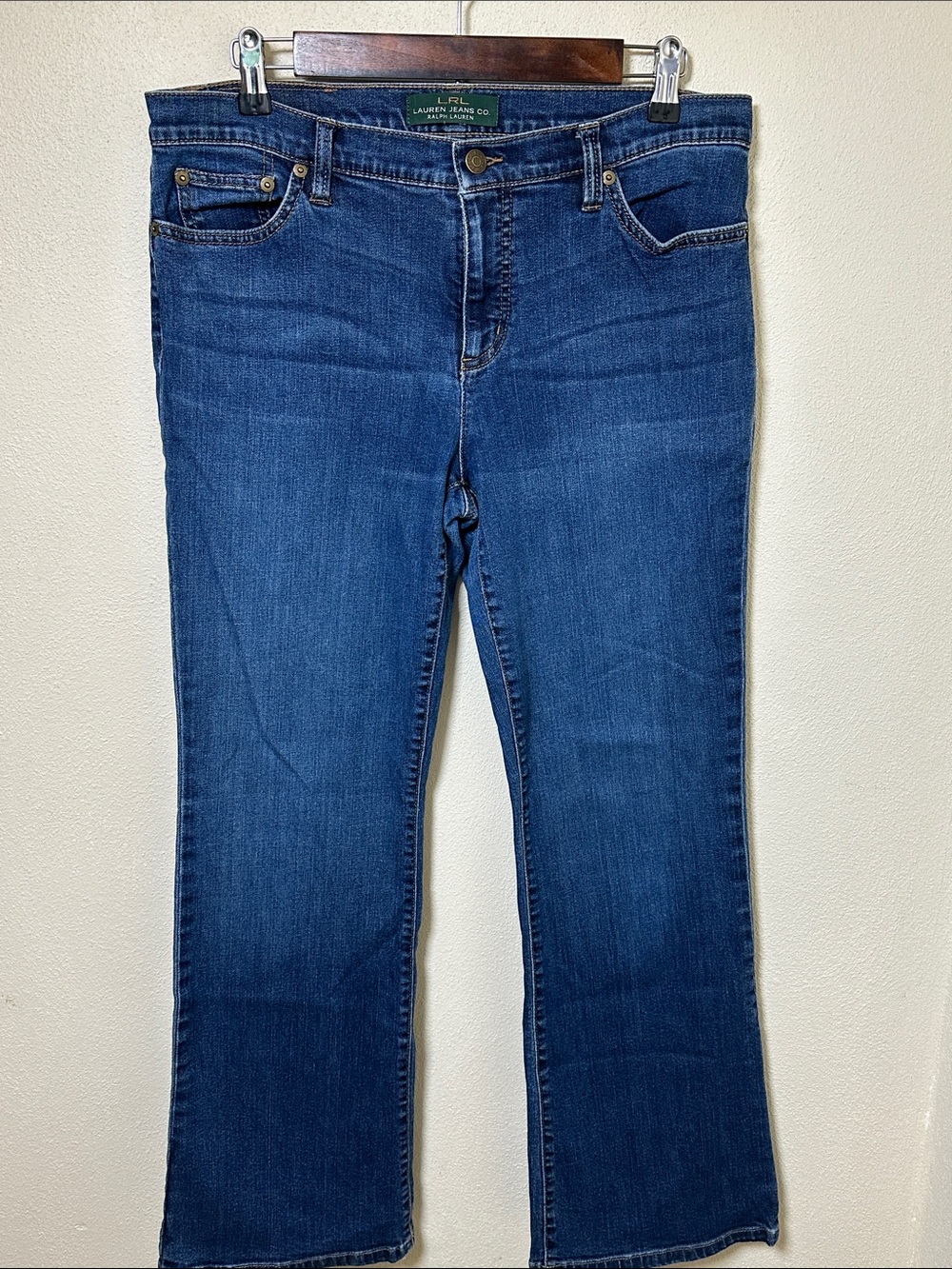 Karen Ralph Lauren Dark Blue Bootcut Jeans Sz 10